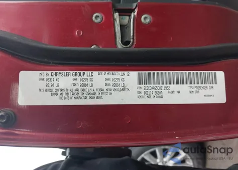 2012 Chrysler 300 z USA, uszkodzony, nr VIN 2C3CCAAG5CH311952